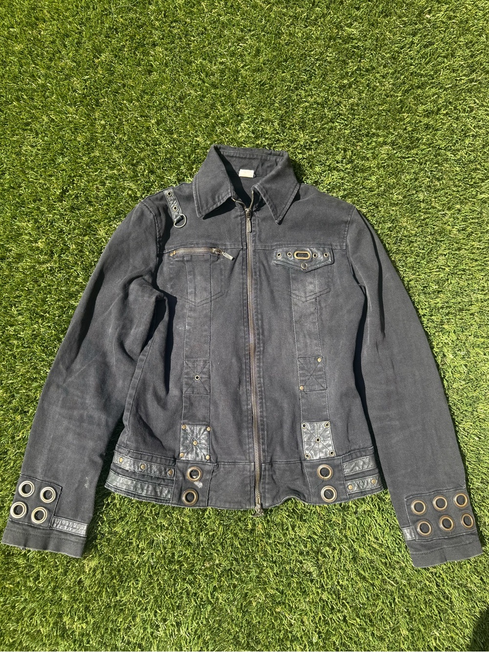 Women’s Black Utility Zip-Front Jacket Size: S/M